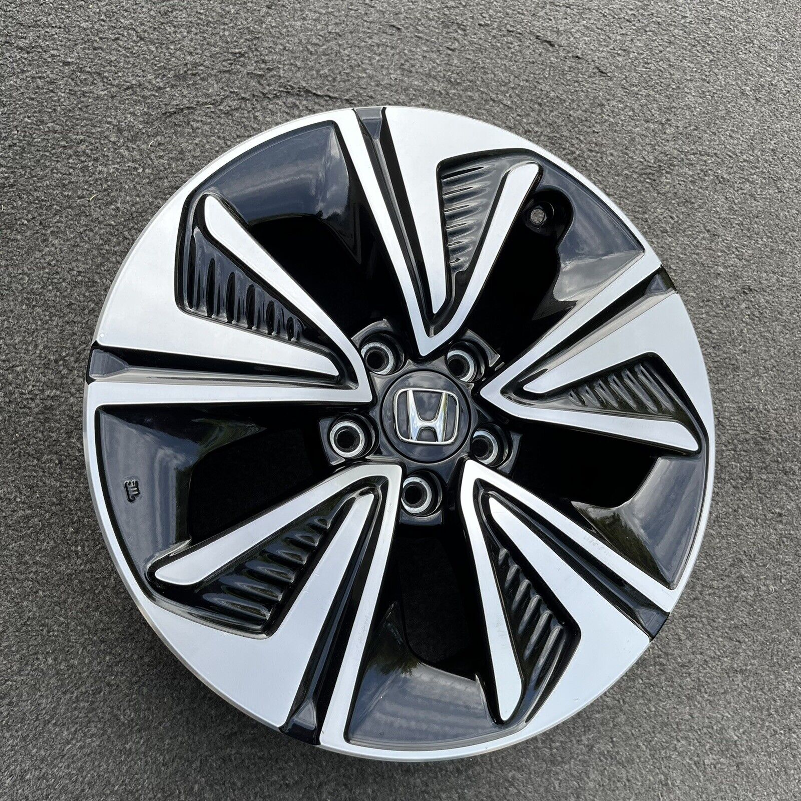 SINGLE 17 INCH WHEEL/RIM HONDA CIVIC 2016-2019 OEM BLACK MACHINED 64098 ...