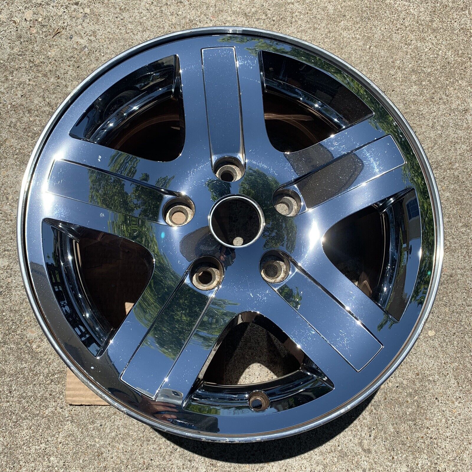 SINGLE 17 INCH WHEEL DODGE DURANGO CHROME CLAD 2004-2007 OEM GENUINE ...