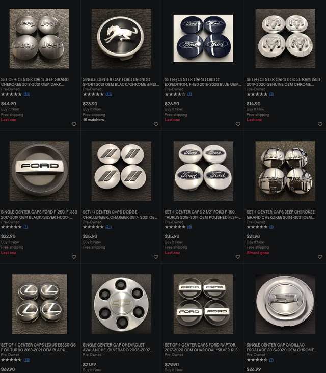 Wheels OEM center caps JC wheels and caps